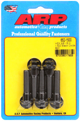 ARP fasteners 5-Pack Bolt Kit, Hex Head Black Oxide AR652-1500