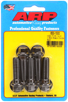 ARP fasteners 5-Pack Bolt Kit, Hex Head Black Oxide AR653-1500