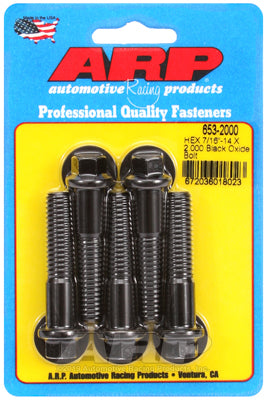 ARP fasteners 5-Pack Bolt Kit, Hex Head Black Oxide AR653-2000