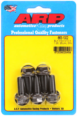 ARP fasteners 5-Pack Bolt Kit, Hex Head Black Oxide AR663-1002