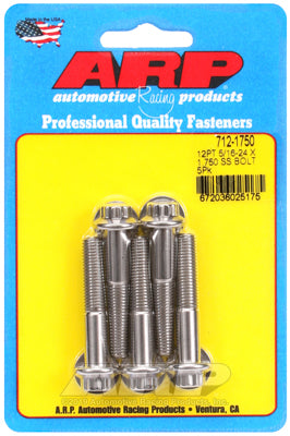 ARP fasteners 5-Pack Bolt Kit, 12-Point Head S/S AR712-1750