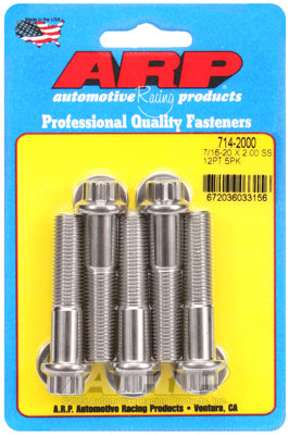 SS 12PT BOLTS 7/16" UNF x 2.00 ARP fasteners