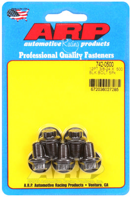 ARP fasteners 5-Pack Bolt Kit, 12-Point Head Black Oxide AR742-0500