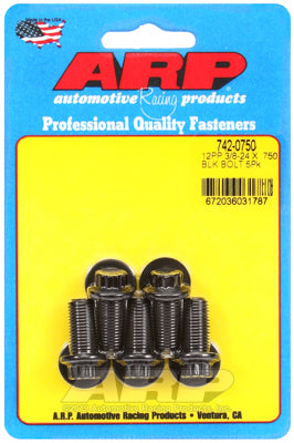 ARP fasteners 5-Pack Bolt Kit, 12-Point Head Black Oxide AR742-0750