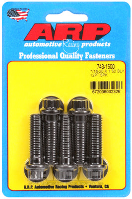 ARP fasteners 5-Pack Bolt Kit, 12-Point Head Black Oxide AR743-1500