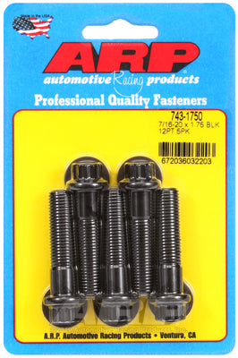 ARP fasteners 5-Pack Bolt Kit, 12-Point Head Black Oxide AR743-1750