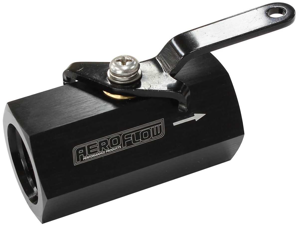 Aeroflow Female Shut Off Valve -10ORB AF1001-10BLK