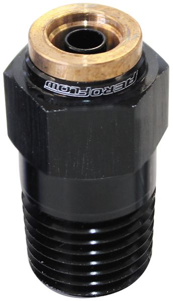 Aeroflow 120 Series Straight 1/8" NPT to 1/4" Push to Connect Fitting AF121-04-02BLK