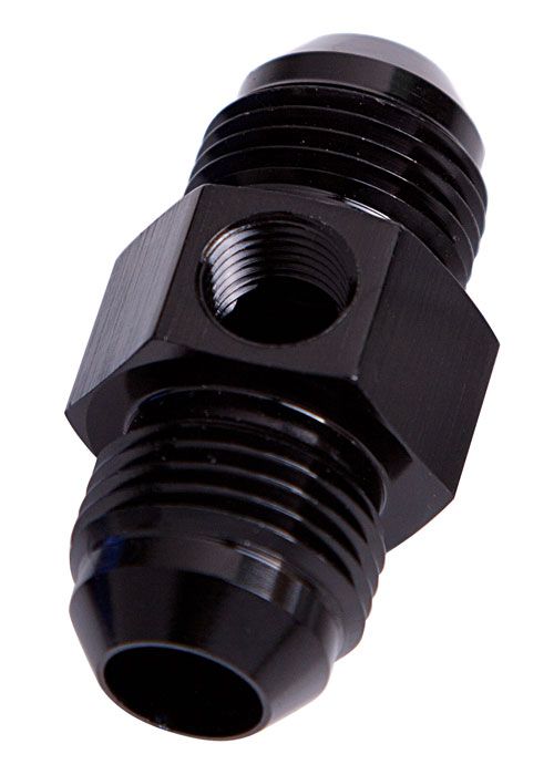 Aeroflow Straight Male to Male with 1/8" Port -3AN AF141-03BLK