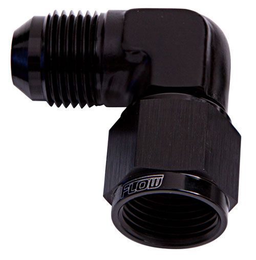 Aeroflow 90° Female/Male Flare Swivel -3AN AF143-03BLK