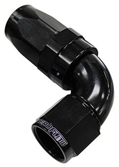 Aeroflow 150 Series Taper One-Piece Full Flow Swivel 90° Hose End -12AN AF153-12BLK