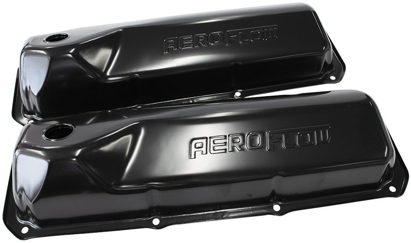 Aeroflow Black Steel Valve Covers AF1822-5001