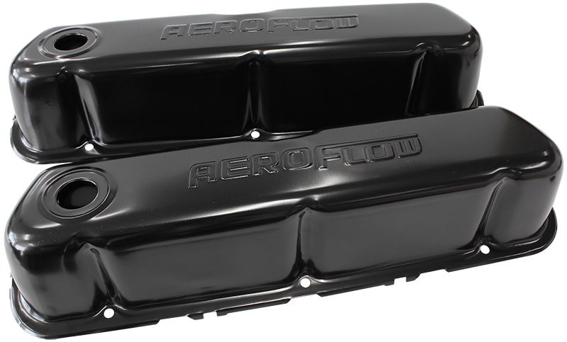 Aeroflow Black Steel Valve Covers AF1822-5002