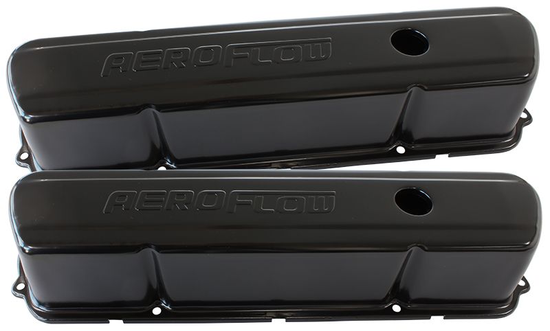 Aeroflow Black Steel Valve Covers AF1822-5004