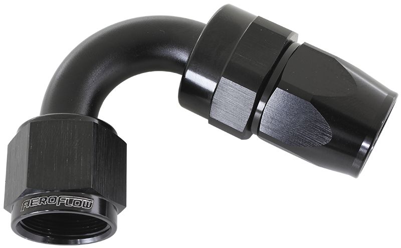 Aeroflow 200 Series PTFE 120° Hose End -3AN AF204-03DBLK