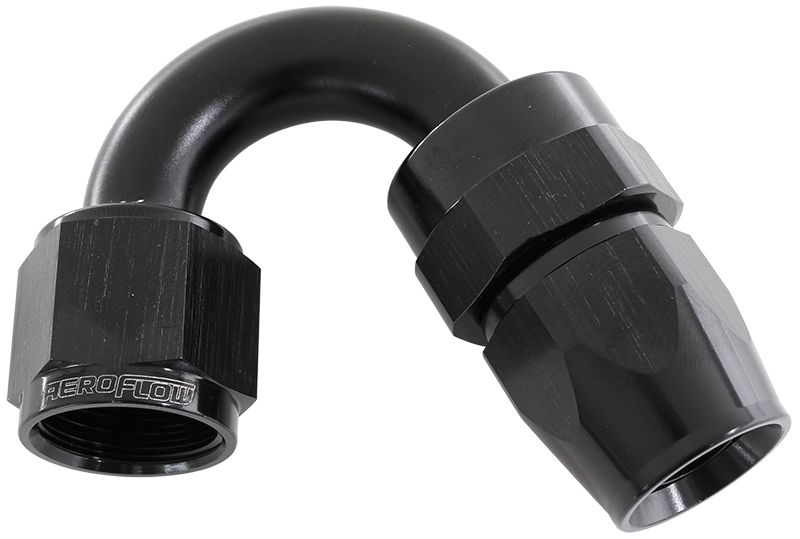 Aeroflow 200 Series PTFE 150° Hose End -3AN AF205-03DBLK