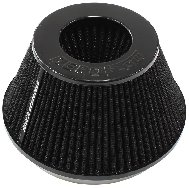 Aeroflow Universal 6" (153mm) Clamp-On Steel Top Inverted Tapered Pod Filter with Black E