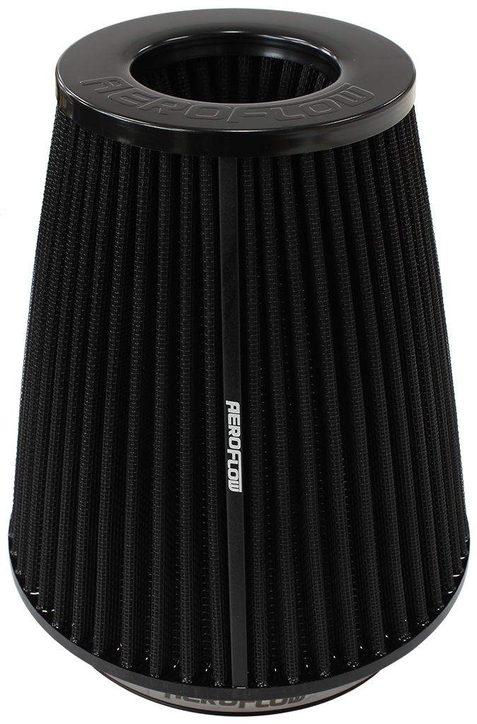 Aeroflow Universal 6" (152mm) Clamp-On Steel Top Inverted Tapered Pod Filter with Black E