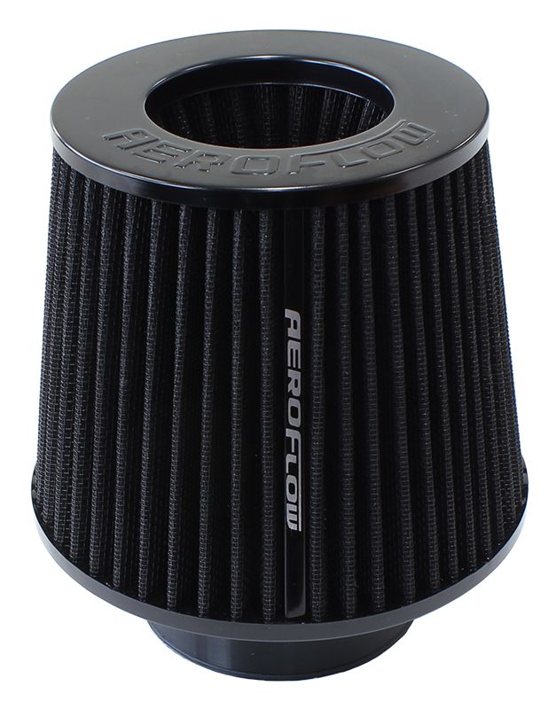 Aeroflow Universal 3" (76mm) Clamp-On Steel Top Inverted Tapered Pod Filter with Black En