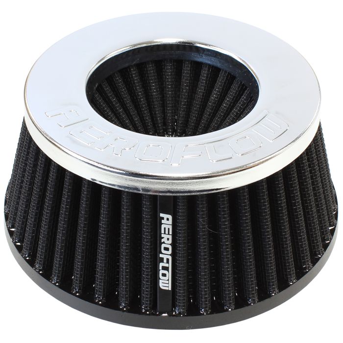 Universal 3" (76mm) Steel Top Inverted Tapered Pod Filter with Chrome End