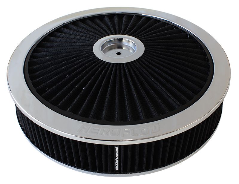 Aeroflow Chrome Full Flow Air Filter Assembly with 1-1/8" Drop base AF2851-3040