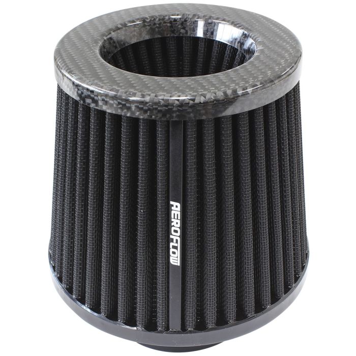 Universal 3" (76mm) Clamp-On Carbon Fibre Inverted Tapered Pod Filter 
5" (127mm) High x 6" (153mm) Base O.D x 5-1/4" (133mm) Top O.D