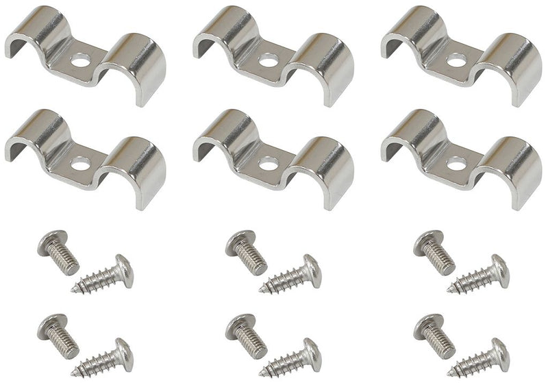 Aeroflow Dual Stainless Steel Hard line Clamps (6 Pack) AF300-06-01
