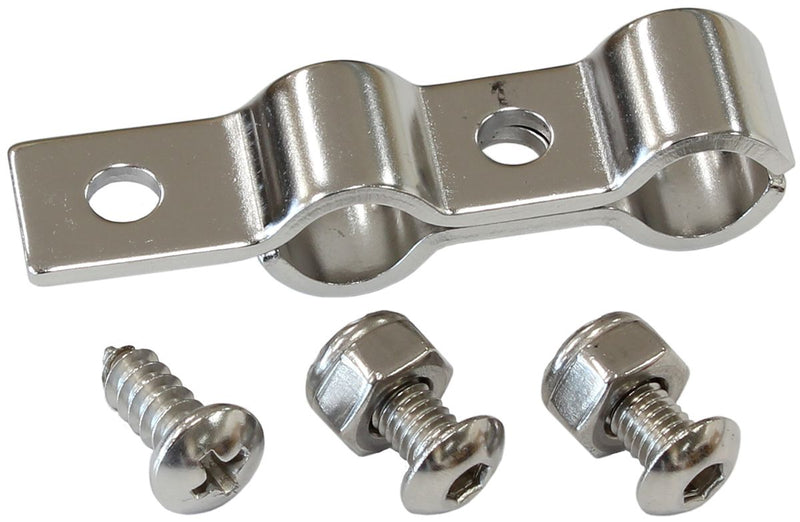 Aeroflow Dual Stainless Steel Hard Line Clamp With Bracket AF301-03-03