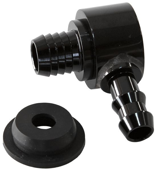 Aeroflow Universal Billet Brake Booster Valve with 3/8" Barb AF350-01BLK