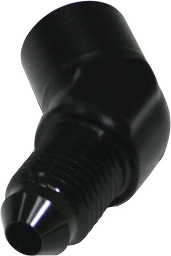 Aeroflow 45° Female NPT to Male AN Adapter 1/8" to -4AN AF371-04BLK