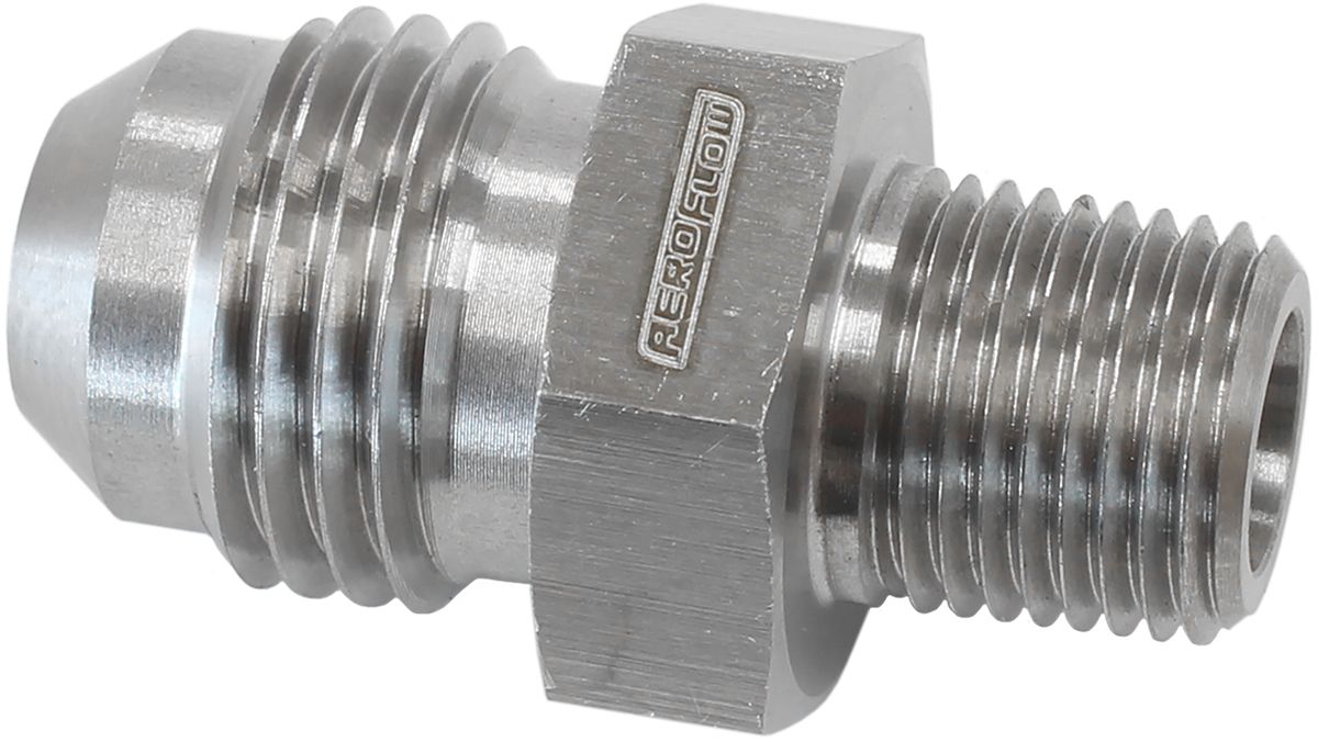 Aeroflow Turbo Oil Feed Fitting - Stainless Steel AF380-02-06