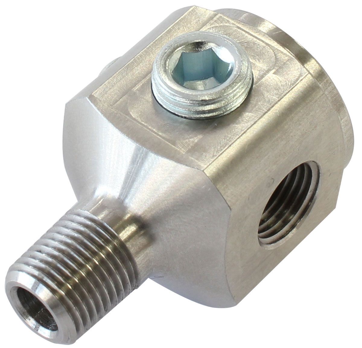 Aeroflow NPT To NPT Block Tee Stainless Steel Adapter AF388-01