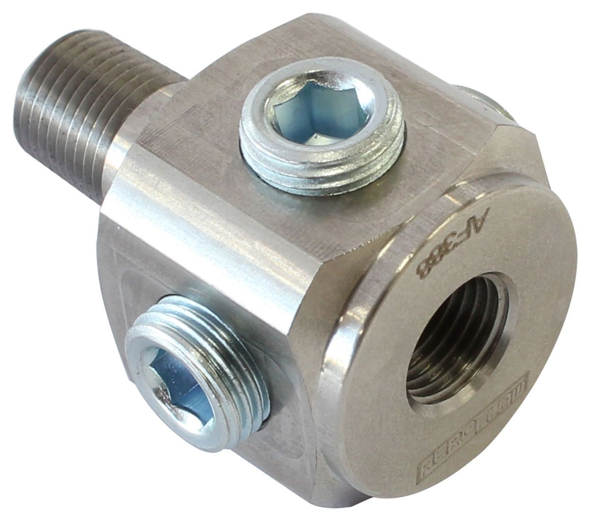 Aeroflow BSP To NPT Block Tee Stainless Steel Adapter AF388