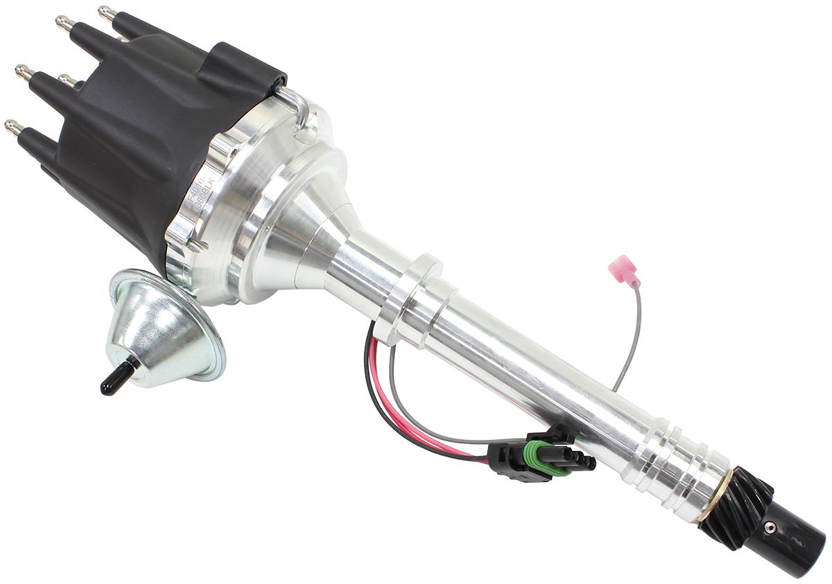 Aeroflow XPRO Chevrolet Ready to Run Distributor, Machined Aluminium Body with Black Cap