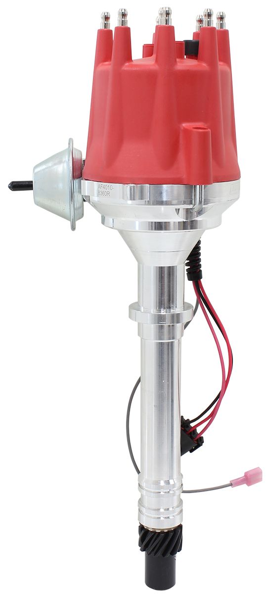 Aeroflow XPRO Chevrolet Ready to Run Distributor, Machined Aluminium Body with Red Cap AF