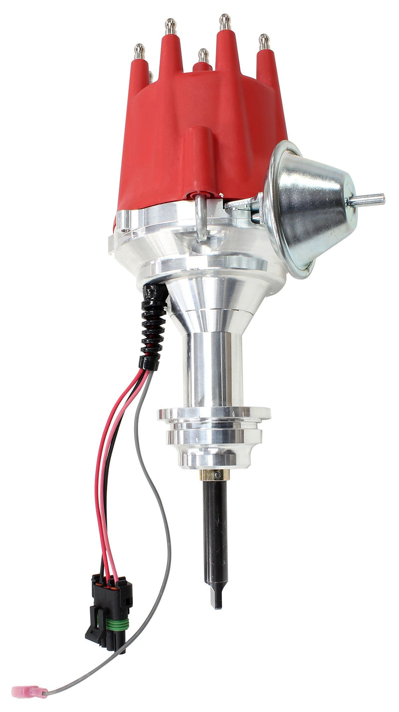 Aeroflow XPRO Chrysler Ready to Run Distributor, Machined Aluminium Body with Red Cap AF4