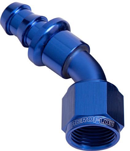 Aeroflow 400 Series Push Lock 45° Hose End -6AN AF402-06