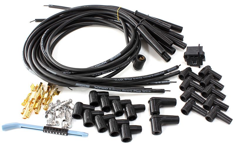 Aeroflow Xpro Universal 8.5mm V8 Ignition Lead Set with Multi-angle Boots, Black AF4030-3