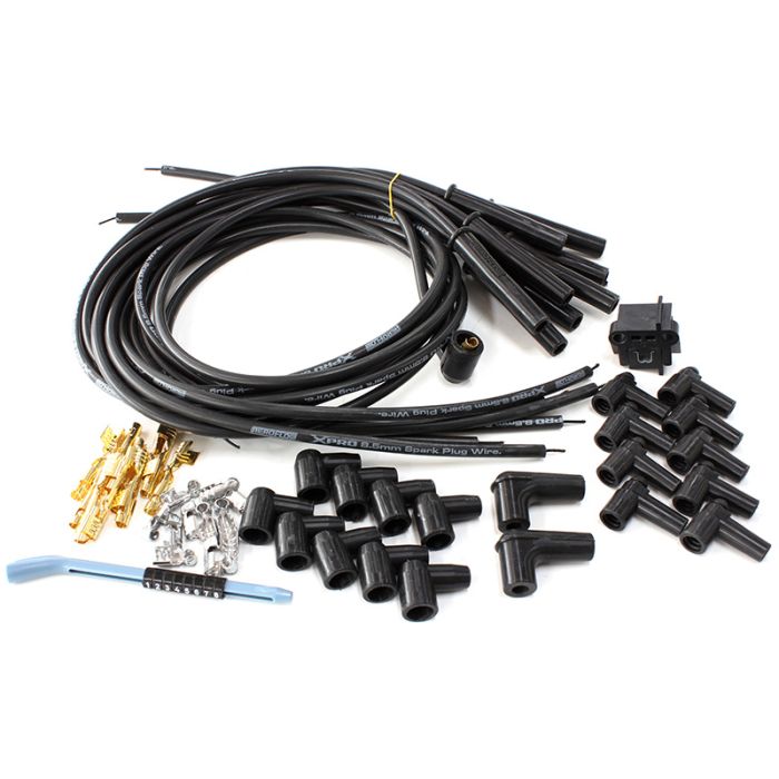 Xpro Universal 8.5mm V8 Ignition Lead Set with Multi-angle Boots, Black 
Suit Standard & HEI Caps