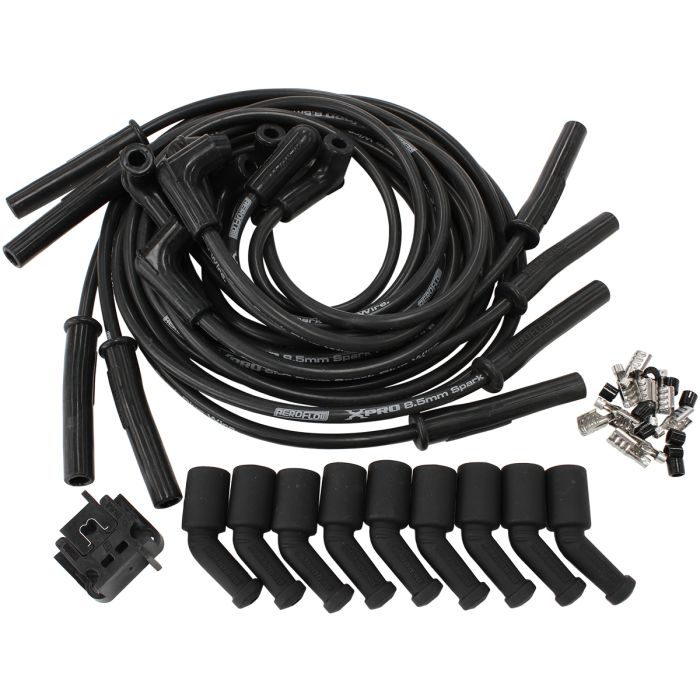 Xpro Universal 8.5mm V8 Ignition Lead Set with 180° Spark Plug Boots - Black
Suit GM LS Series Engines With Coil Relocation