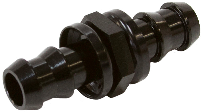 Aeroflow Male to Male Barb Push Lock Adapter 8mm (5/16") AF410-05BLK