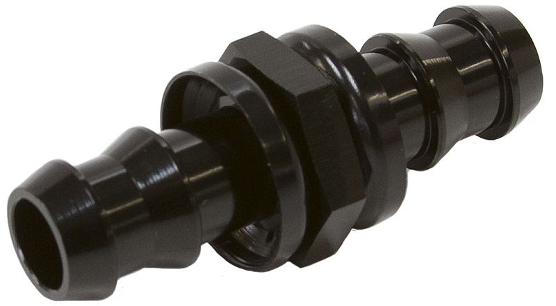 Aeroflow Male to Male Barb Push Lock Adapter -10 to -10 AF410-10BLK