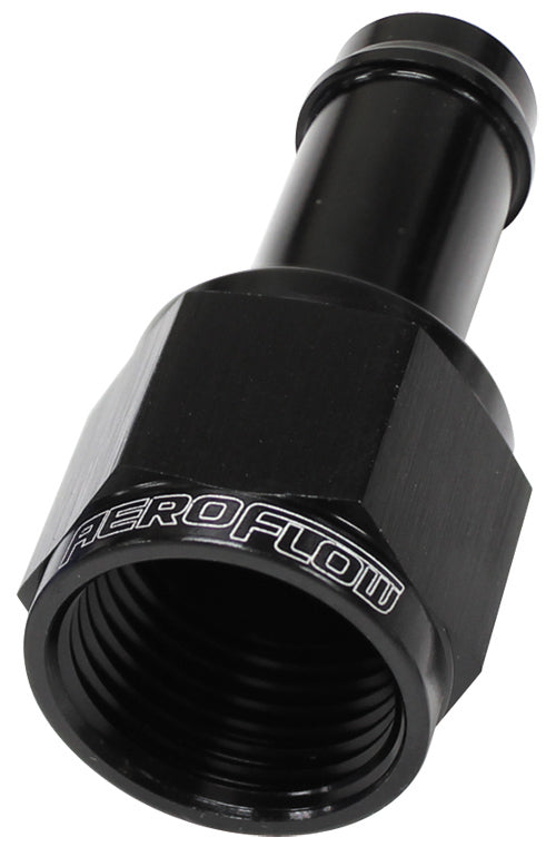 Aeroflow Straight Hose Barb 3/16" to -4AN Female AF411-04BLK