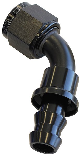 Aeroflow 400 Series Push Lock 60° Hose End -4AN AF418-04BLK