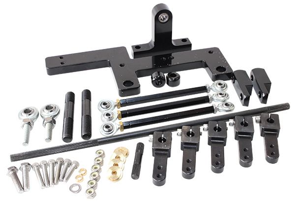 Aeroflow 4150 Series Dual Carburettor Blower Linkage Kit AF42-1070BLK