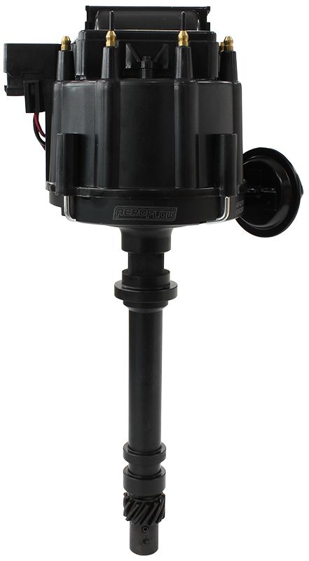 Aeroflow XPRO Chevrolet HEI Distributor with Coil in Cap, Black Anodised Body with Black