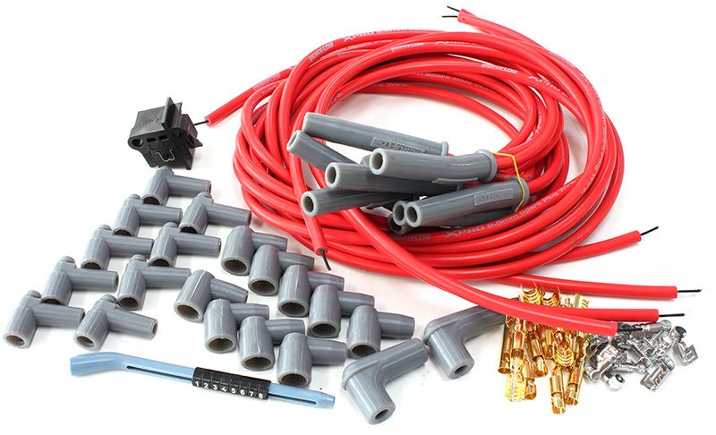 Aeroflow Xpro Universal 8.5mm V8 Ignition Lead Set with Multi-angle Boots - Red AF4530-31