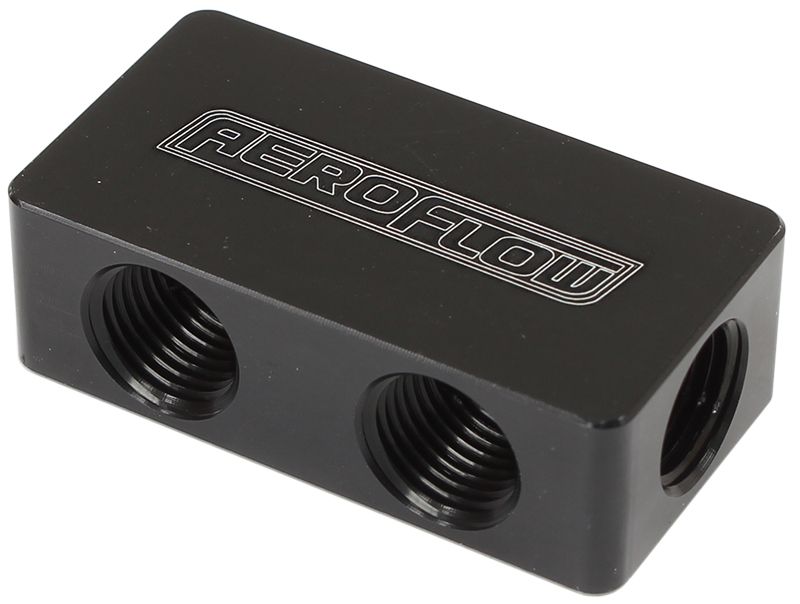 Aeroflow Compact Distribution Block AF456-02-04BLK