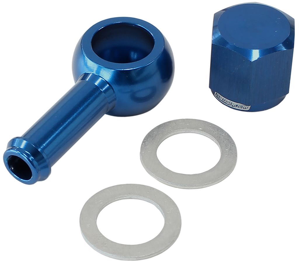 Aeroflow 90° Fuel Pump Banjo Kit - Blue AF49-1020