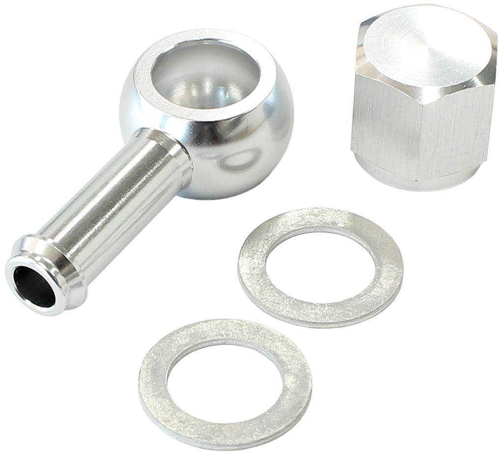 Aeroflow 90° Fuel Pump Banjo Kit - Silver AF49-1020S